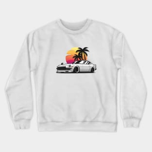 White 280z Sunset Palms Crewneck Sweatshirt